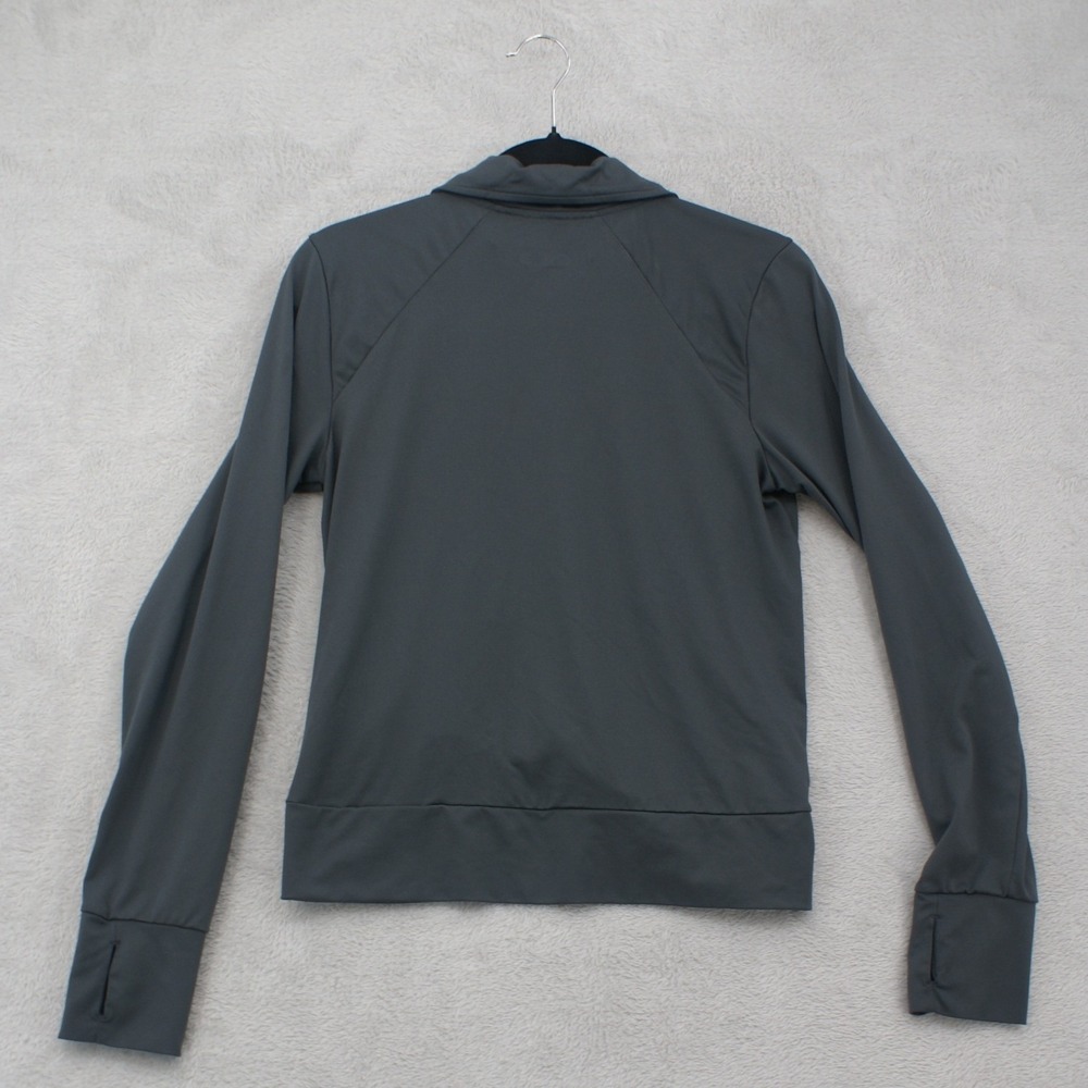 Fila Women Gray Full Zip Track Jacket Rose Gold Accents Thumbholes Small - Picture 13 of 14